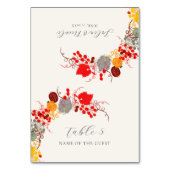 French Berry Grapes Flowers Wedding Place Card Kaart (Voorkant)
