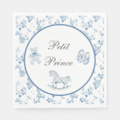 French Blue Chinoiserie Baby shower servetten (Voorkant)