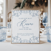 French Blue Chinoiserie Hoeveel kussen spel Poster