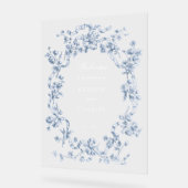 French Blue Flowers & Ribbons Wedding Welcome (Angle)