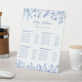 French Blue Wildflowers Prijslijst Reclamebord Met Voetstuk (Insitu)