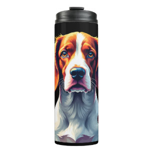 French Brittany Spaniel Moeder Vader Hondengezicht Thermosbeker