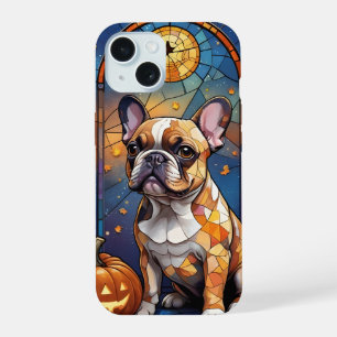 French Buldog Vitrail Halloween Nuit d'automne