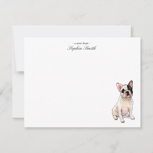 French Bull dog Custom Flat Merci Notes (Devant)