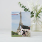 French Bulldog à Paris carte postale (Debout devant)