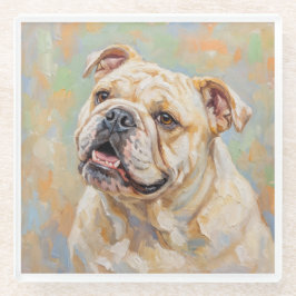 French Bulldog Art Coaster Glazen Onderzetter