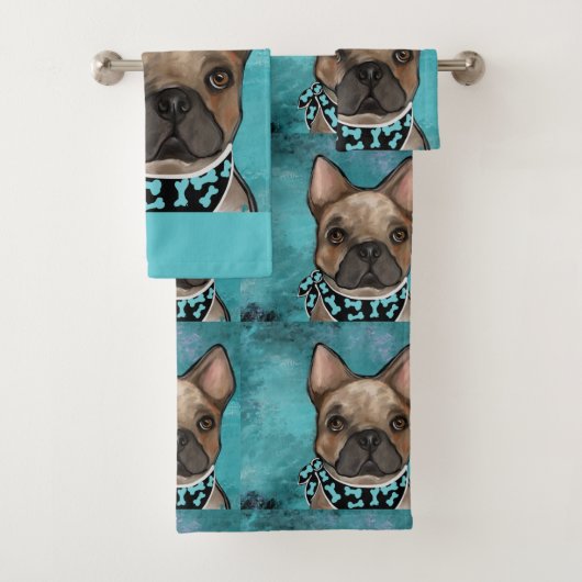 FRENCH BULLDOG BAD HANDDOEK (Insitu)