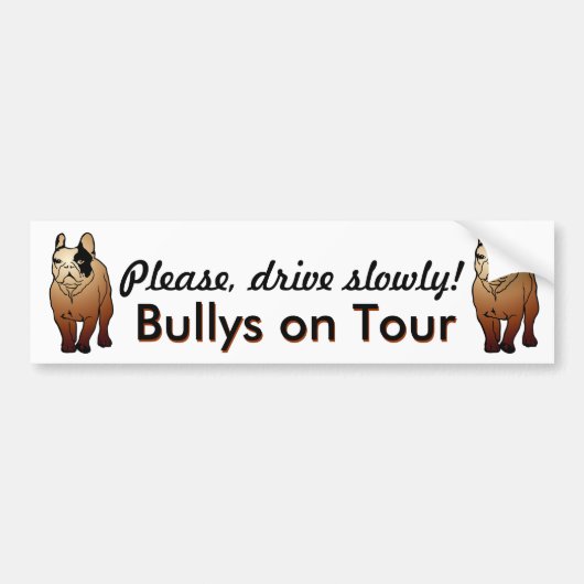 French Bulldog Bumpersticker (Voorkant)