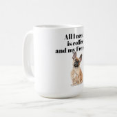 French Bulldog Café Mug pour les amoureux français (Devant gauche)
