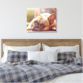 French Bulldog Canvas Afdruk (Insitu (Slaapkamer))