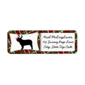 French Bulldog Christmas Etiket (Voorkant)