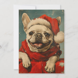 French Bulldog Christmas Feestdagenkaart