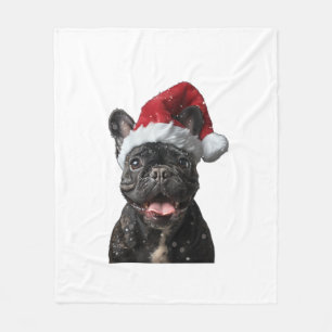 French Bulldog Christmas Fleece Deken