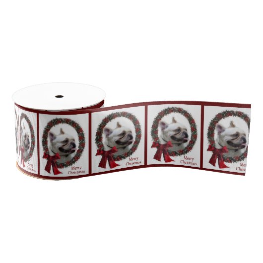 French Bulldog Christmas Grosgrain Lint (Spoel)