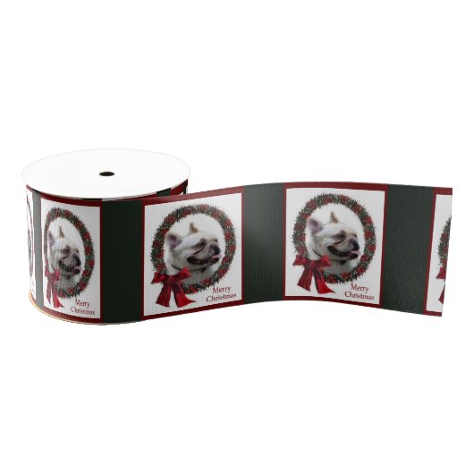 French Bulldog Christmas Grosgrain Lint (Spoel)