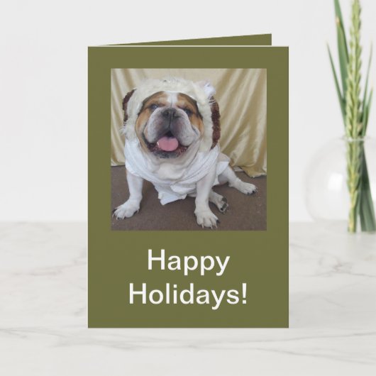 French Bulldog Christmas Joyeux Carte de fin de an (Devant)