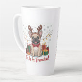 French Bulldog Christmas Mug – Fa La La Frenchie (Angle gauche)