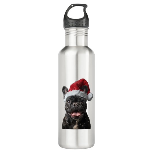 French Bulldog Christmas Waterfles (Voorkant)