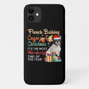 French Bulldog Coffee Christmas It's Wonderful iPhone 11 Hoesje