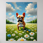 French Bulldog Cute Dog Wall Art Poster (Devant)