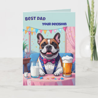 French Bulldog Dad Fatherˋs Day Kaart