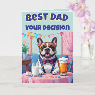 French Bulldog Dad Fatherˋs Day Kaart