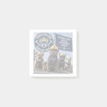 French Bulldog Dakdekkers Vakbond Post-it Notitieb