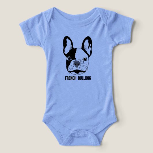 French Bulldog face on toddlers baby (Design Recto)
