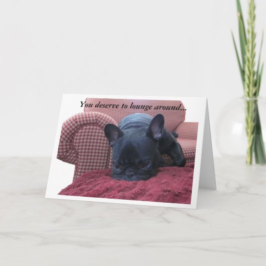 French Bulldog Father's Day Card Kaart (Voorkant)