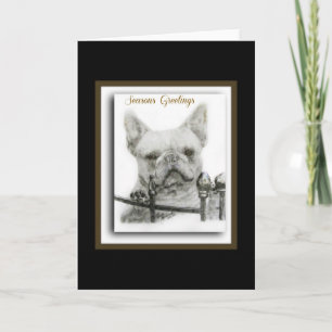 French Bulldog Feestdagen Kaart