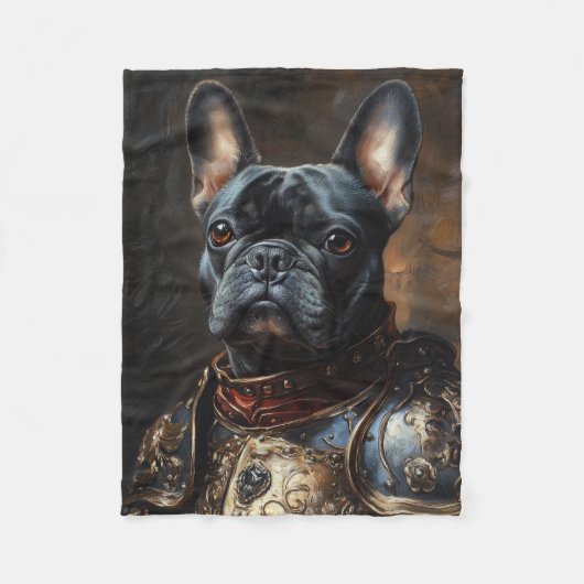 French Bulldog Fleece Blanket (Voorkant)