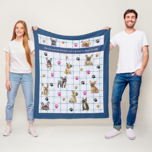 French Bulldog Fleece Deken