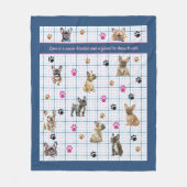 French Bulldog Fleece Deken (Voorkant)