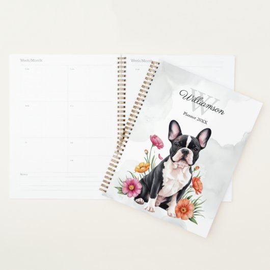 French Bulldog Floral (Devant avec enveloppe)