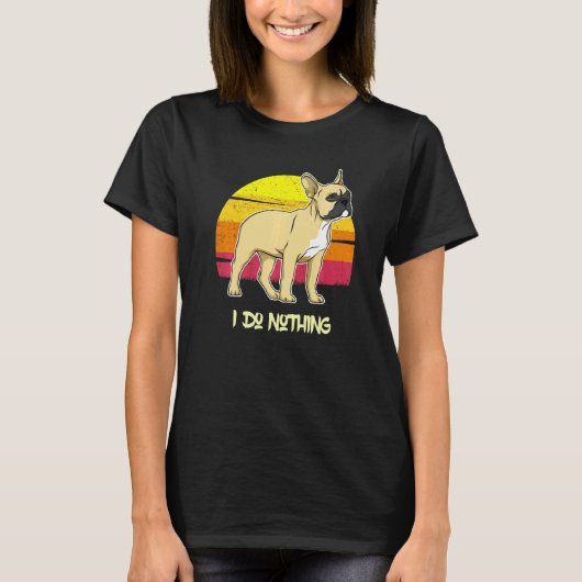 French Bulldog Frenchie Sunset 84 T-shirt (Voorkant)