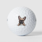 French Bulldog Fun Frenchie Dog Lover Golfballen (Voorkant)