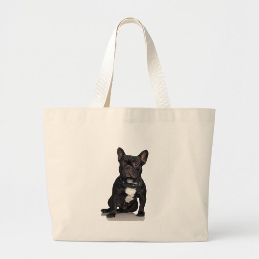 French Bulldog Grote Tote Bag (Voorkant)
