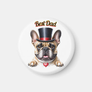 French Bulldog Herz Vatertag Bulldogge Magneet