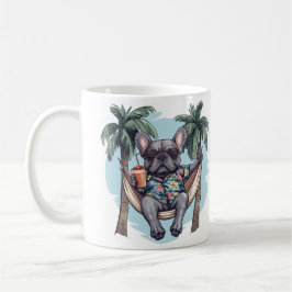 French Bulldog In Hawaiian Top Koffiemok