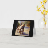 French Bulldog Kaart (Gele Bloem)