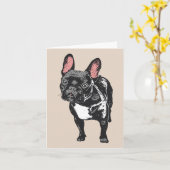 French Bulldog Kaart (Gele Bloem)
