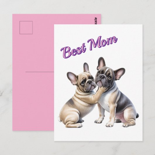 French Bulldog Liebe französische Bulldogge Briefkaart (Voorkant / Achterkant)