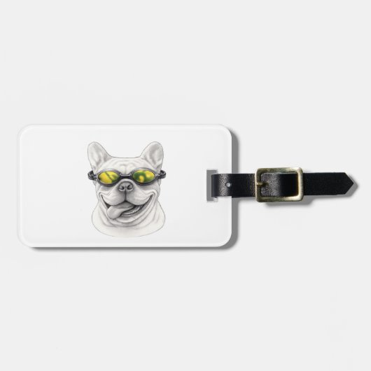French Bulldog Luggage Tag Bagagelabel (Voorkant horizontaal)