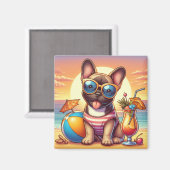 French Bulldog Magnet Magneet (Voorkant / Achterkant)