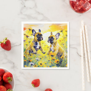 French Bulldog Napkins Servet