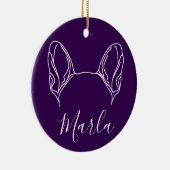 French Bulldog Ornament (Paw Prints) (Rechts)