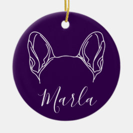 French Bulldog Ornament (Paw Prints)