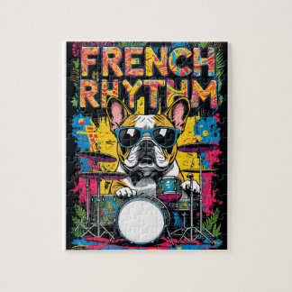French Bulldog Playing Drums Legpuzzel