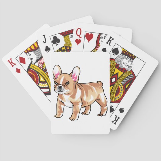 French Bulldog Pokerkaarten (Achterkant)