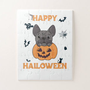 French Bulldog Pumpkin Sweet Dogs Happy Halloween Legpuzzel